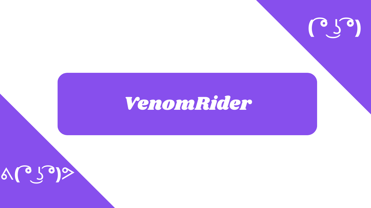 VenomRider trong các phông chữ khác nhau