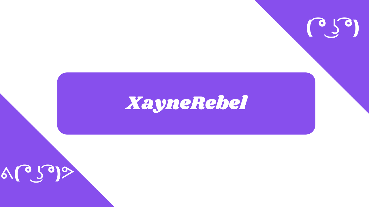 XayneRebel trong các phông chữ khác nhau